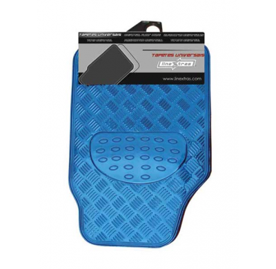 Juego De 4 Alfombras Tuning Azul