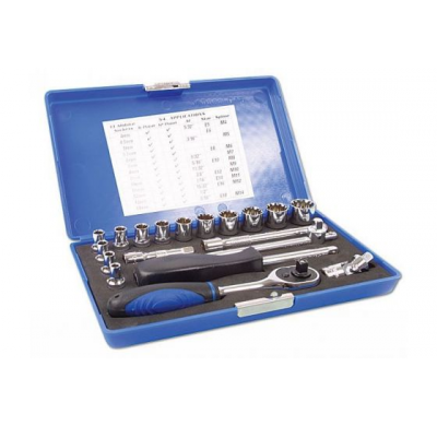 Juego De Autocle Alldrive 19pc 1/4"