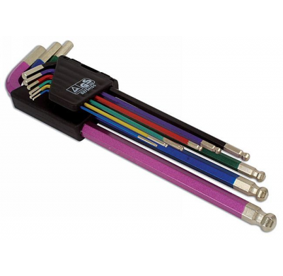 Juego De Llaves Hexagonal, Coloradas 9pzs