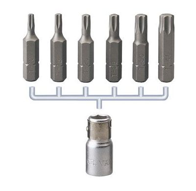 Juego De Puntas Torx 7pzs (1/4")