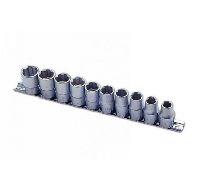 Juego Se Llaves De Vaso, "Positiv-Lock", 10pzs 1/4"