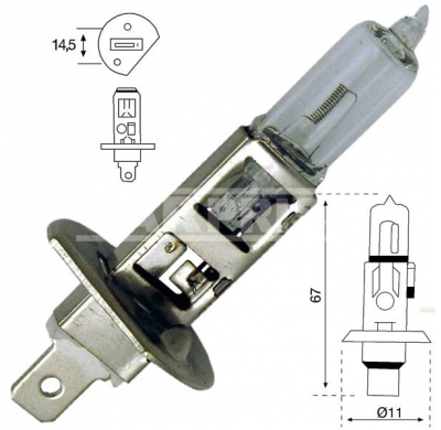 Lampara H-1 12v 55w (Blister 1 Unidad).