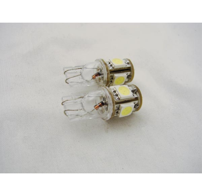 Lamparas T10 Led Blanco - 5 Leds Smd 12v