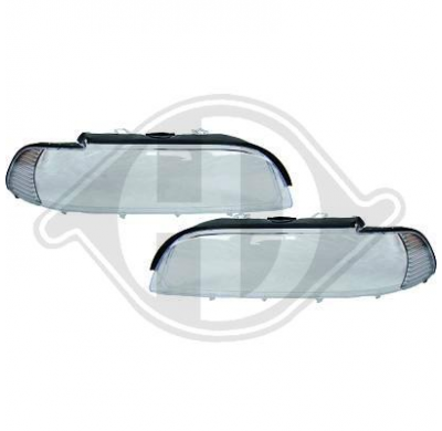Lente Faro Izq. Bmw E39, 00-03; Dj Auto; Con Disco Blanco De Luz
