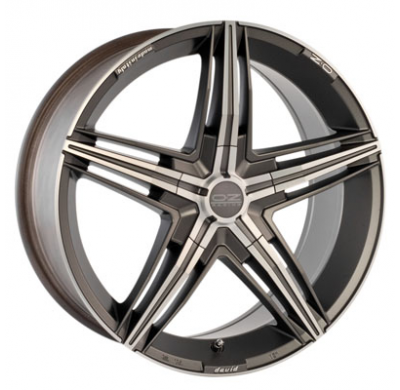 Llanta 8 X 18  Oz David   5x100 Et-35 68 Gris Mate Cara Pulida