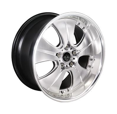 Llanta Barracuda Voltec T5 8x18 Hyper-Black-Silve 5 Tornillos