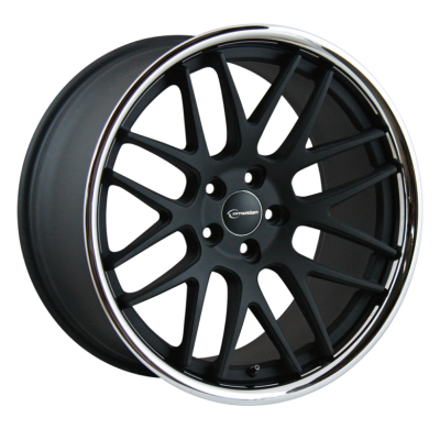 Llanta Emotion Wheels Concave Black Matt Inox 11x19 5 Tornillos