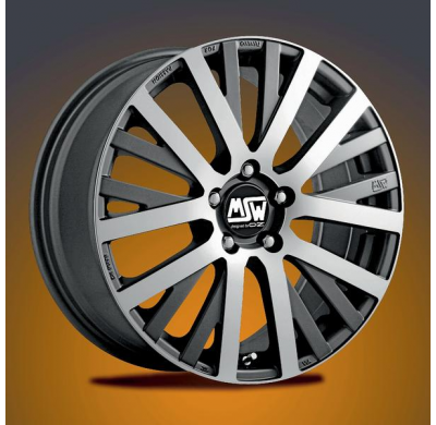 Llanta Msw 18 - 17x8 Frente Pulido-Grafito Mate