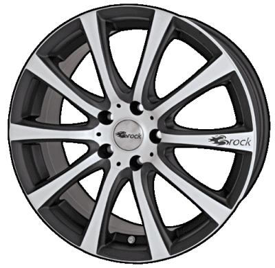 Llantas Brock 10x22 B21 Color Negro Mate Y Pulida