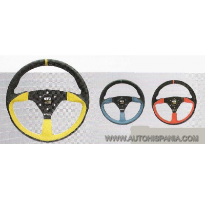 Minsk Color Negro-Azul Diametro 350 - Gtz Volantes Deportivos Sport Y Tuning, Con Gran Variedad De Modelos Donde Sus Acabados En