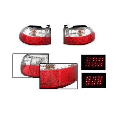 Piloto Trasero Crystal Red/Clear Led Jcp Honda Civic 92/95 2/4dr Coupe/Sedan Ej/Eg