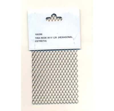 Rejilla Aluminio-Color Plata 0,30x1,00 Hexagonal Pequeña