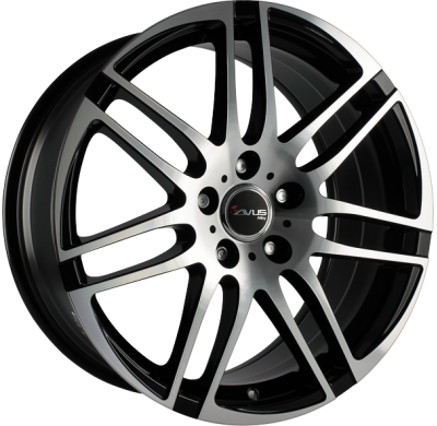 Llanta Avus Ac-M04 /Bp Black Polished 17 X 7.50  5x112 Et-35 Buje 66.45