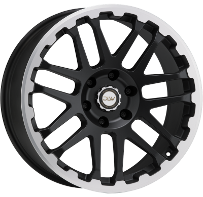 LLANTA DLW COMBAT 18 X 8.00 ET 45 5X120 Buje: 65,1 MATT BLACK LIP + CAP POLISH
