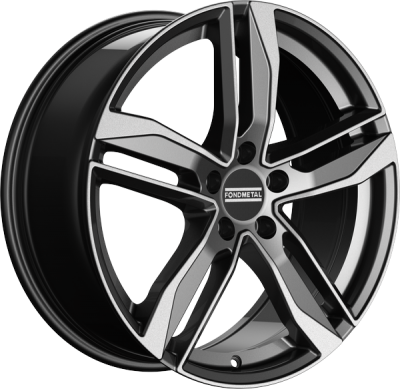 LLANTA FONDMETAL HEXIS 18 X 8.00 ET 40 5X112 Buje: 66,45 GLOSSY TITANIUM MACHINED