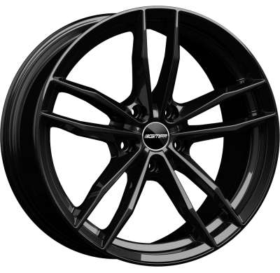 LLANTA GMP SWAN GLOSSY BLACK 17 X 7.50 5X108 ET30 BUJE: 65,1