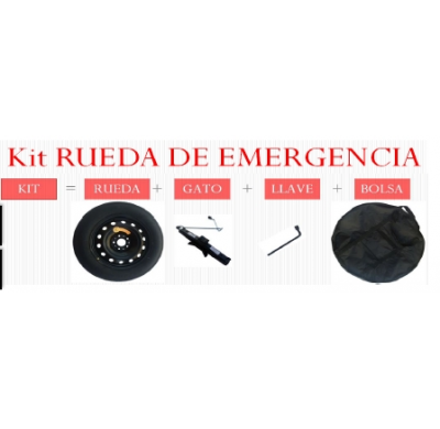 Kit De Rueda De Repuesto / Emergencia Acero 125/80 X 17" Renault Talisman Año:  2016- Tipo: Rfd Llanta De Acero Medidas: L 64 X