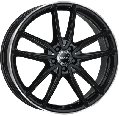 LLANTA MAK EVO 19 X 9.00 ET 50 5X112 Buje: 66,6 GLOSS BLACK MIRROR RING
