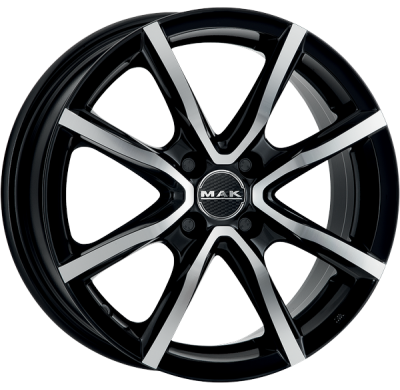 LLANTA MAK MILANO 4 15 X 6.00 ET 38 4X108 Buje: 63,4 BLACK MIRROR