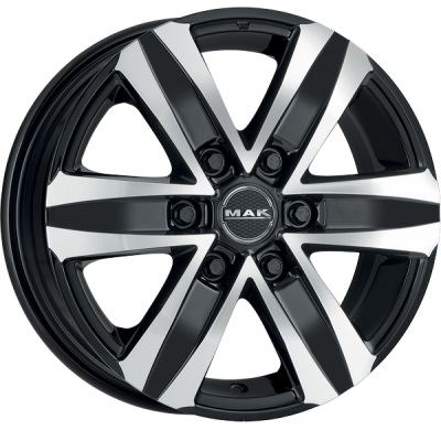 LLANTA MAK STONE 6 17 X 7.50 ET 25 6X139.7 Buje: 106,1 BLACK MIRROR
