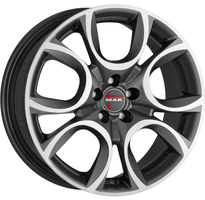 LLANTA MAK TORINO 17 X 7.00 ET 39 4X98 Buje: 58,1 GUN METALLIC MIRROR FACE