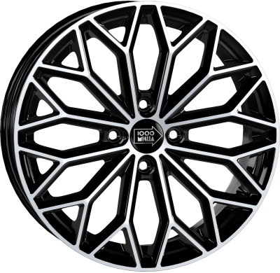 LLANTA MILLE MIGLIA MM1034 GLOSS BLACK POLISHED 17 X 7.00 4X100 ET44,5 BUJE: 73,1