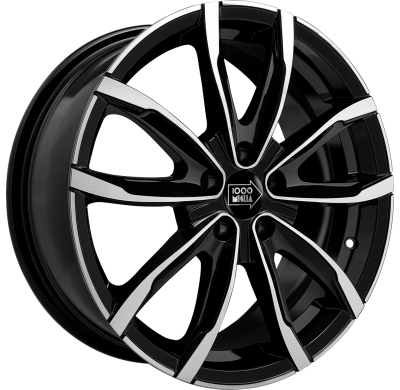 LLANTA MILLE MIGLIA EVO 001 GLOSS BLACK POLISHED 16 X 6.50 4X98 ET35 BUJE: 58,1