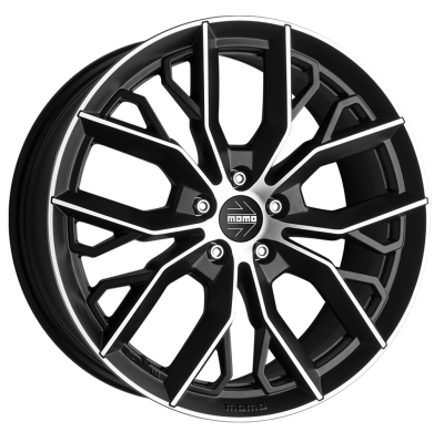 LLANTA MOMO MASSIMO 17 X 7.50 ET 50 5X108 Buje: 72,3 MATT BLACK POLISHED
