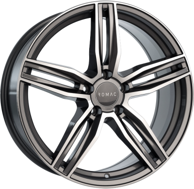 LLANTA ROMAC VENOM 19 X 8.50 ET 45 5X108 Buje: 73,1 GLOSS GREY W/ POLISHED FACE
