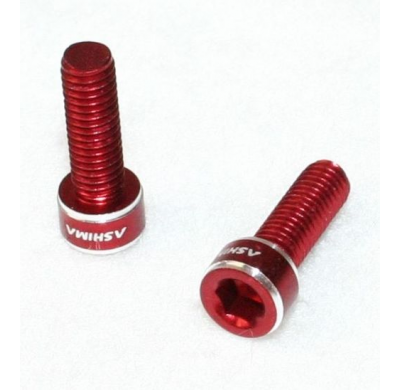 Ashima fixing screws for bottle cage alloy red 2 pieces