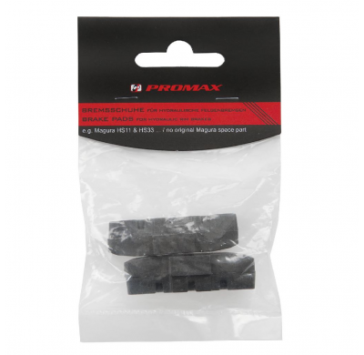 PROMAX Brake pads for hydraulic V-brake for Magura HS11 HS22 HS33 FirmTech and others black