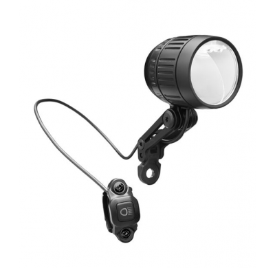 Busch & Müller Beam front-light with rechargeable battery black aluminium cage dipped beam: 20-70-120 Lux / beam light: 170 Lux