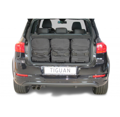 Set maletas especifico VOLKSWAGEN Tiguan (5N) high boot floor 2007-2015 suv CAR-BAGS (3x Trolley + 3x Bolsa de mano)