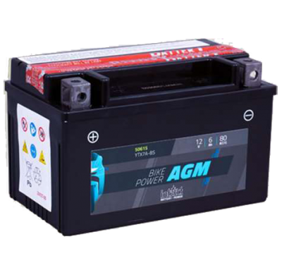 Bateria Intact Agm Referencia: Ytx7a-Bs - Reemplaza - - Capacidad (Ah-10h) 6 - Cca(A-En) 80 - Dimensiones: L(Mm) 150 - an (Mm) 8