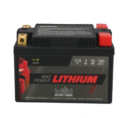 Bateria Intact Lithium Referencia: Lfp09 - Válida Para 6-9ah - Capacidad (Ah-10h) 3 - Cca(A-En) 180 - Dimensiones: L(Mm) 134 - A