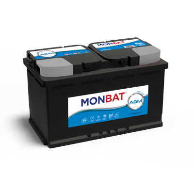 Bateria Monbat Agm Start Stop Referencia: Mt80agm - Capacidad (Ah) 80 - Cca, a (En) 840 - Box L4 - Dimensiones: L(Mm) 310 - an (
