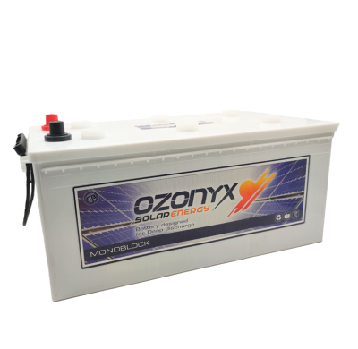 Bateria Ozonyx Monoblock 12v Referencia: Ozx250.a - Voltaje 12 - Capacidad (Ah-10h) 220 - (Ah-100h) 250 - Dimensiones: L(Mm) 518