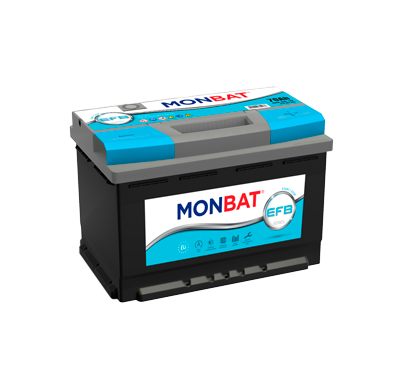 Bateria Monbat Efb Start Stop Referencia: Mt60efb - Capacidad (Ah) 60 - Cca, a (En) 560 - Box L2 - Dimensiones: L(Mm) 242 - an (