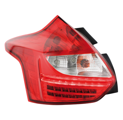 Pilotos Led Ford Focus 2011+ Rojo/Clear