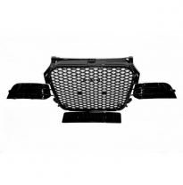 Parrilla Audi A1 2012-2015 Look Rs1 Black Carcasa Antiniebla - Plástico Abs