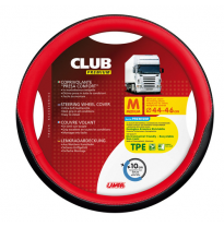 Funda Volante Club Premium Negro Rojo 44-46 Cm
