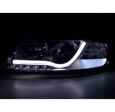 Faros Luz Diurna Con Led Lightbar Audi A4 B6 8e 01-04 Cromado