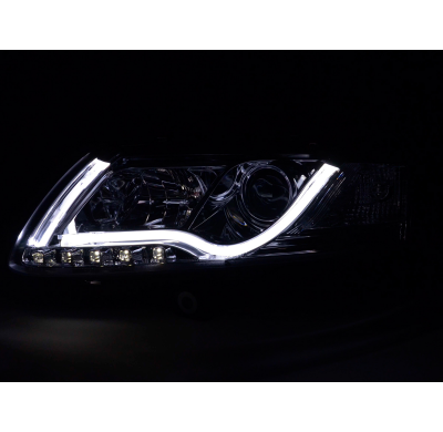 Faros Luz Diurna Con Led Lightbar Audi A6 4f 04-08 Cromado