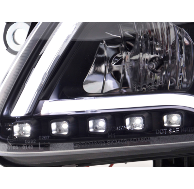Faros Luz Diurna Con Led Lightbar Audi A6 4f 04-08 Negro