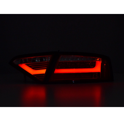Pilotos Led Lightbar Audi A5 8t Coupe/Sportback 07-11 Red/Clear