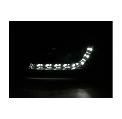 Faros Delanteros Luz Diurna Set Luz Diurna Audi A6 4b  01-03 Negro Fk Automotive