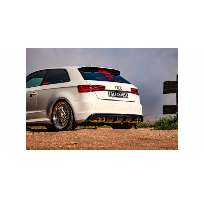 Audi A3 - 8V Sportback quattro Escape deportivo trasero  salida derecha/izquierda - 2x90 tipo 25 derecha/izquierda