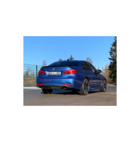 BMW F30 / 31 - 330i xDrive - Escape trasero FOX - 1x100 tipo 25 derecho / izquierdo negro - con válvula de escape
