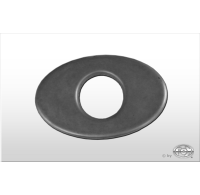plate for tail pipe oval 129x106mm - hole: 55mm