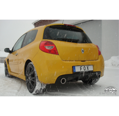 Escape FOX Renault Clio III B Sport reestyling escape final cross exit duplex without tail pipes (for the original tail pipes)